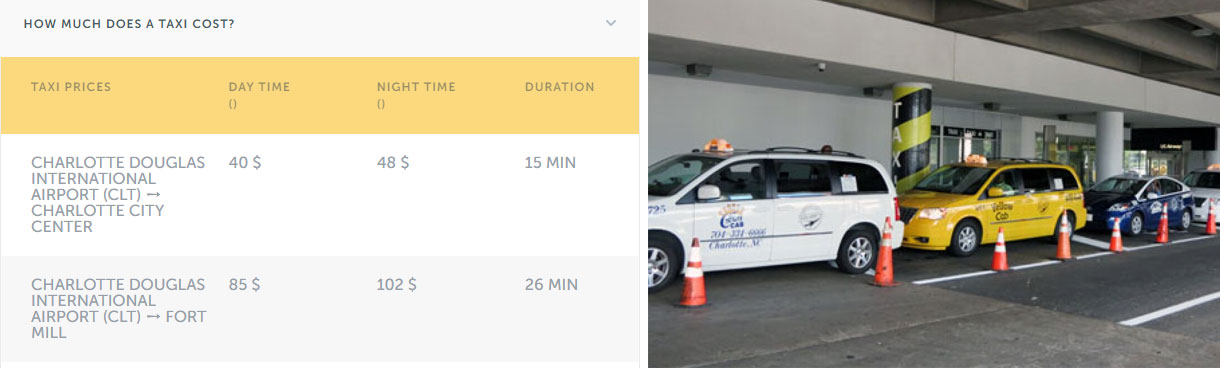 Taxi Charlotte NC Airport